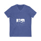 Bold Block Letter Graphic Unisex Jersey Short Sleeve V-Neck Tee - snazzymerch