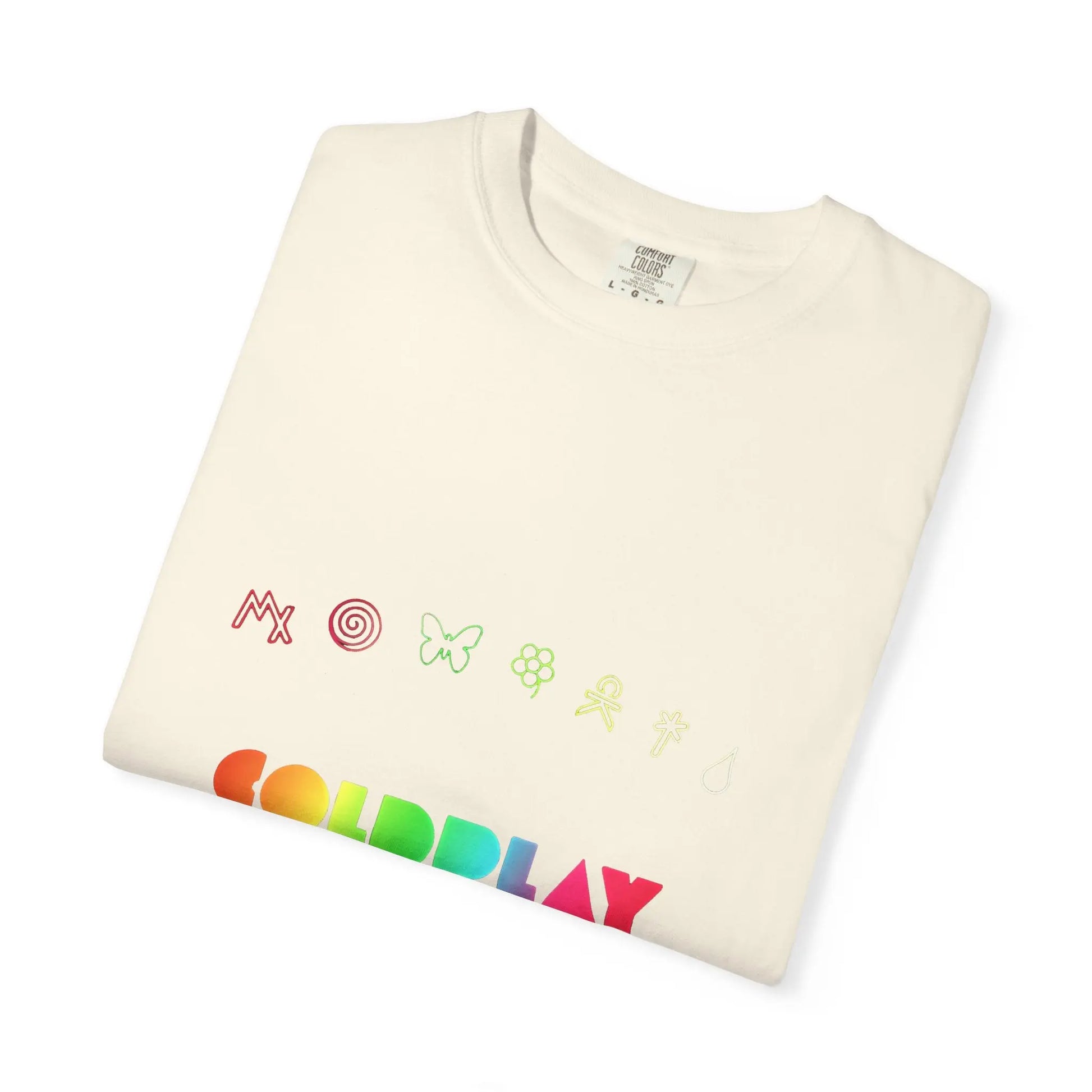Unisex Garment-Dyed T-Shirt Inspired by Coldplay’s Signage Printify