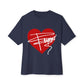 Heartline Script Love Art Unisex Oversized Boxy Tee - snazzymerch