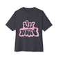 Retro Pink “Stay Weird” Typography Unisex Oversized Boxy Tee - snazzymerch
