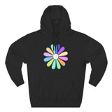 Rainbow Bloom Positivity Three-Panel Fleece Hoodie - snazzymerch