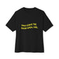 Open Vibes Yellow Script Unisex Oversized Boxy Tee Printify