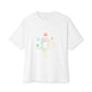 Minimalist Divide Symbol with Brush Oversized Boxy Tee Printify