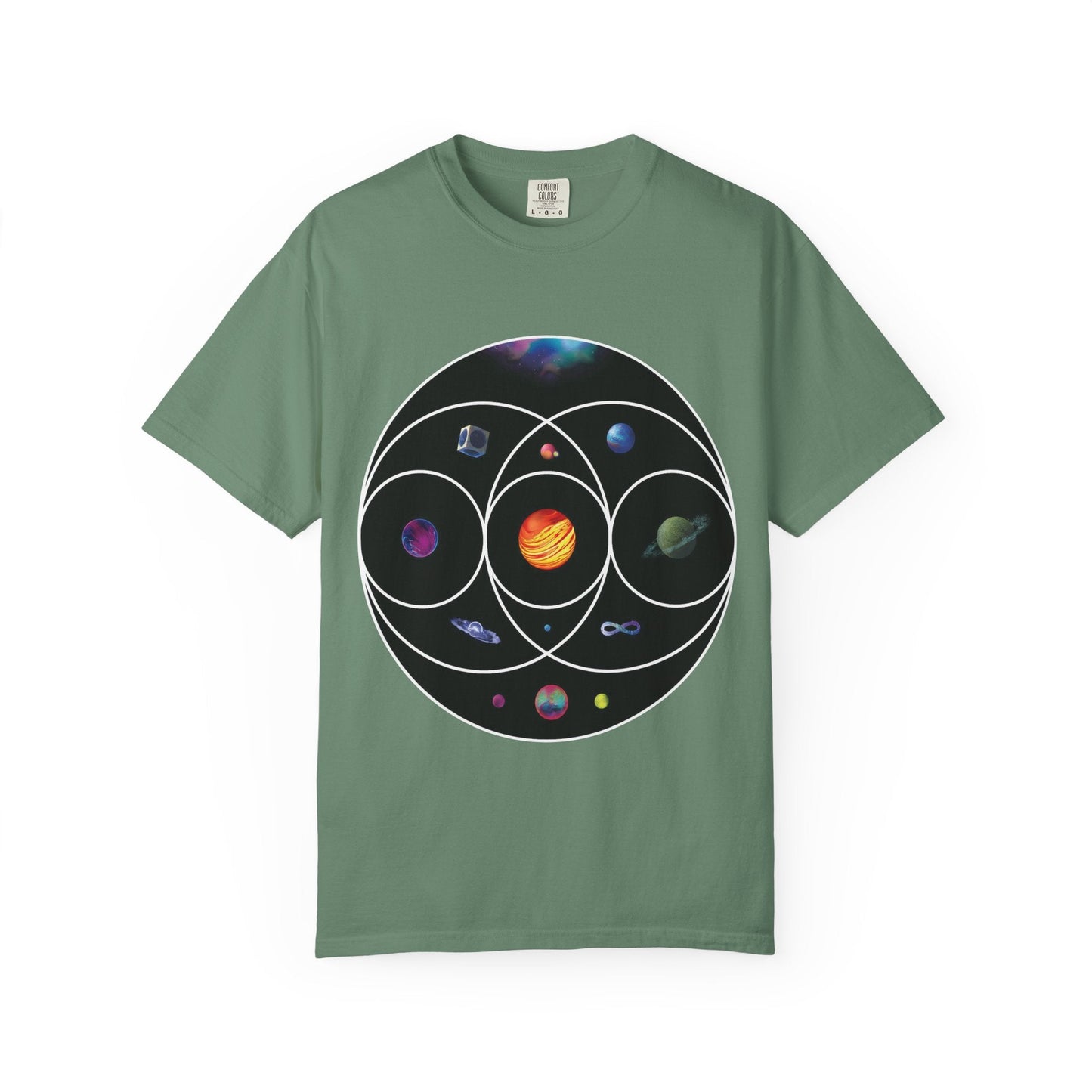 Unisex Garment-Dyed T-Shirt Inspired by Coldplay’s Illustration Concept Printify