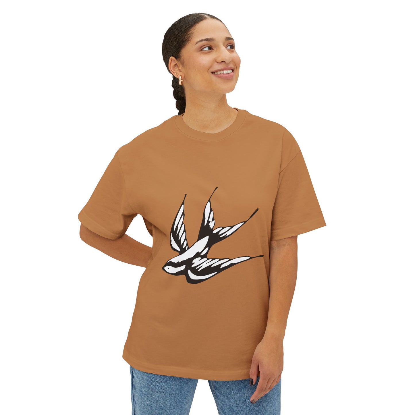 Flight Marked Unisex Oversized Boxy Tee Printify