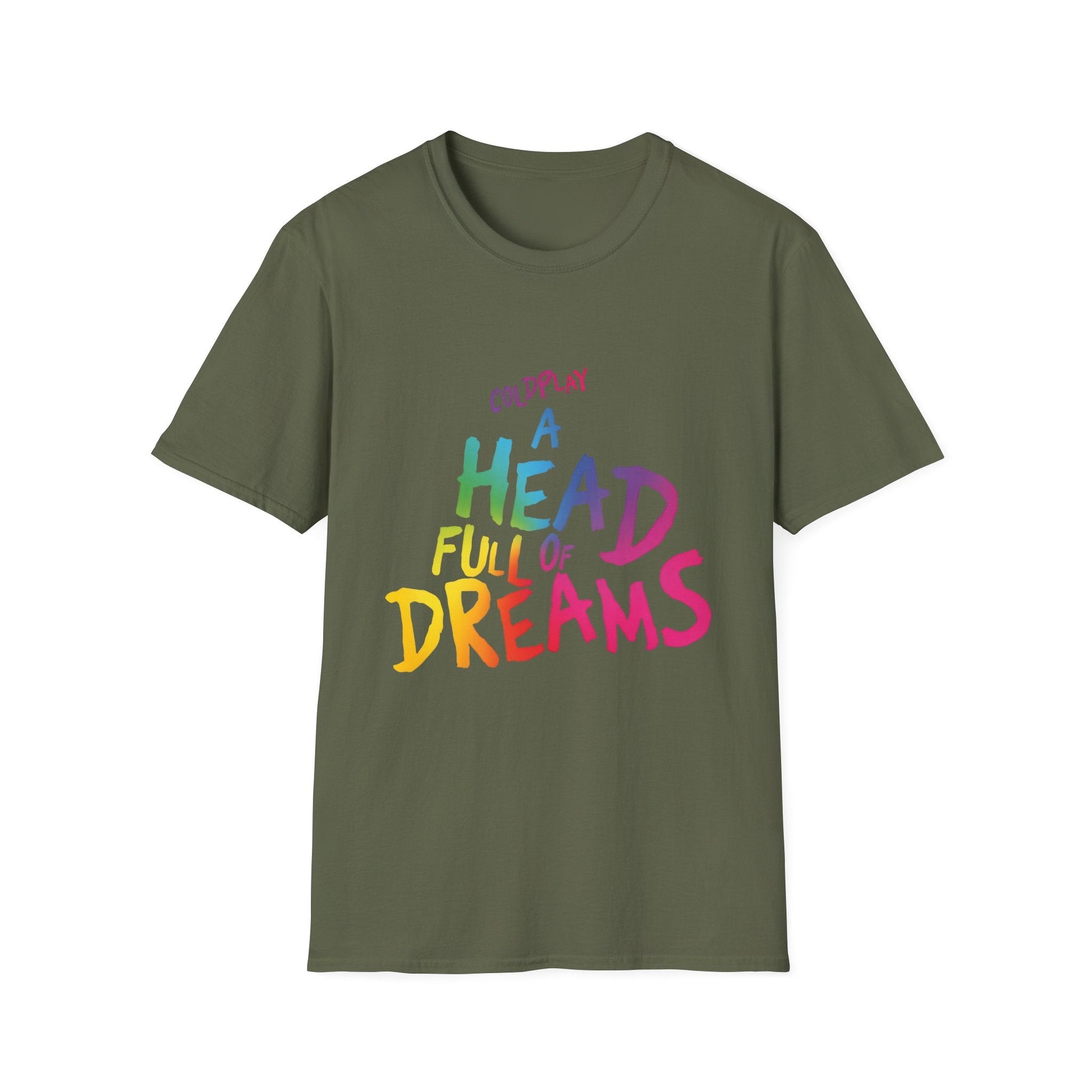 Unisex Softstyle T-Shirt Inspired by Coldplay’s Iconic A Head Full of Dreams Printify
