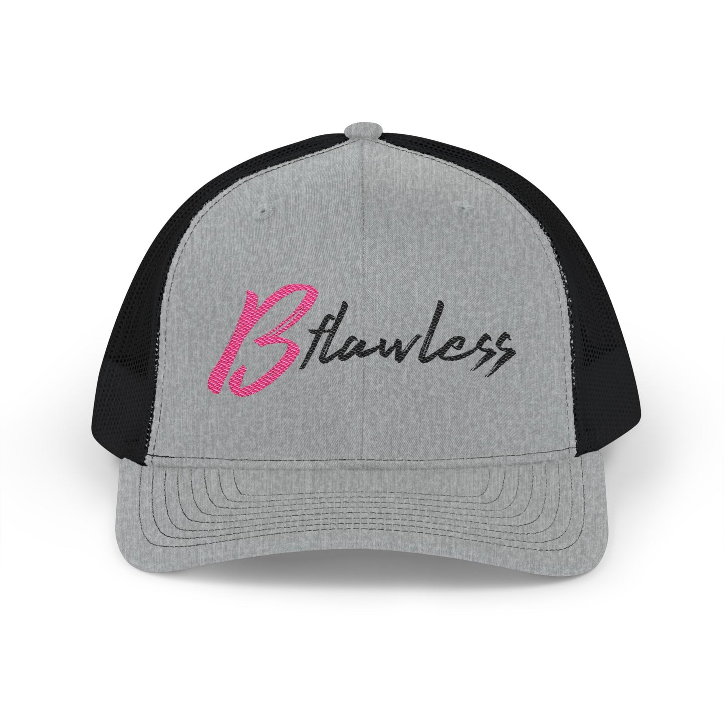 Bold Script “Be Flawless” Snapback Trucker Cap (Embroidery) - snazzymerch
