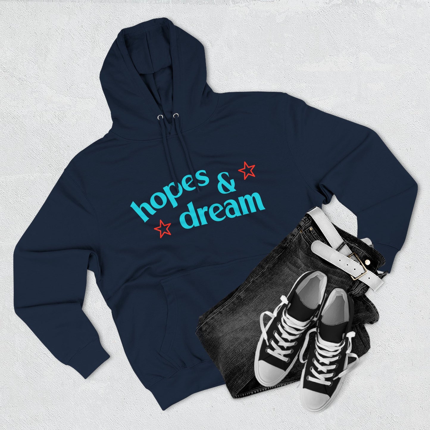 Hopes & Dreams Star Three-Panel Fleece Hoodie - snazzymerch