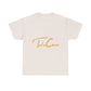 Take Care Gold Script Heavy Cotton Tee Printify