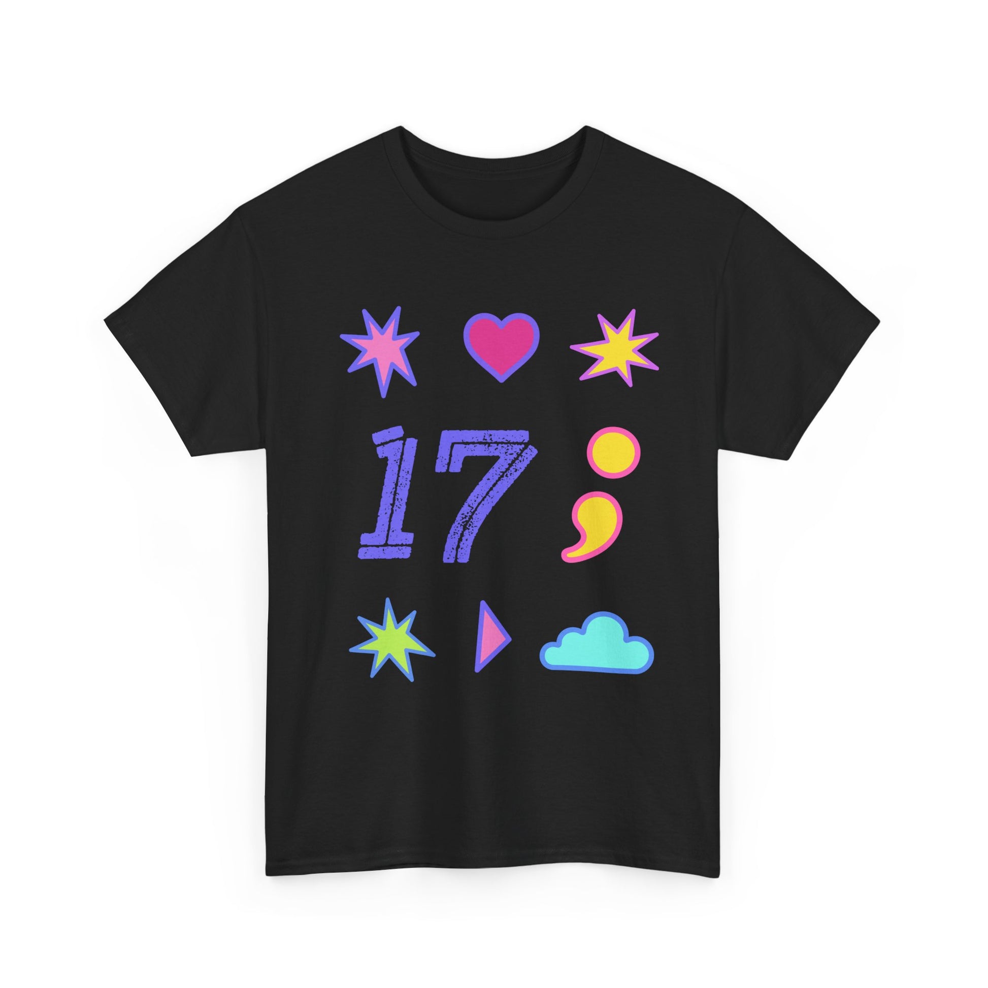 Symbols of 17 Aesthetic Unisex Heavy Cotton Tee - snazzymerch