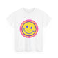 Retro Rainbow Smiley Unisex Heavy Cotton Tee - snazzymerch
