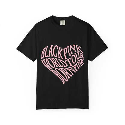 Born Pink Heart Typography – Dyed T-shirt Printify