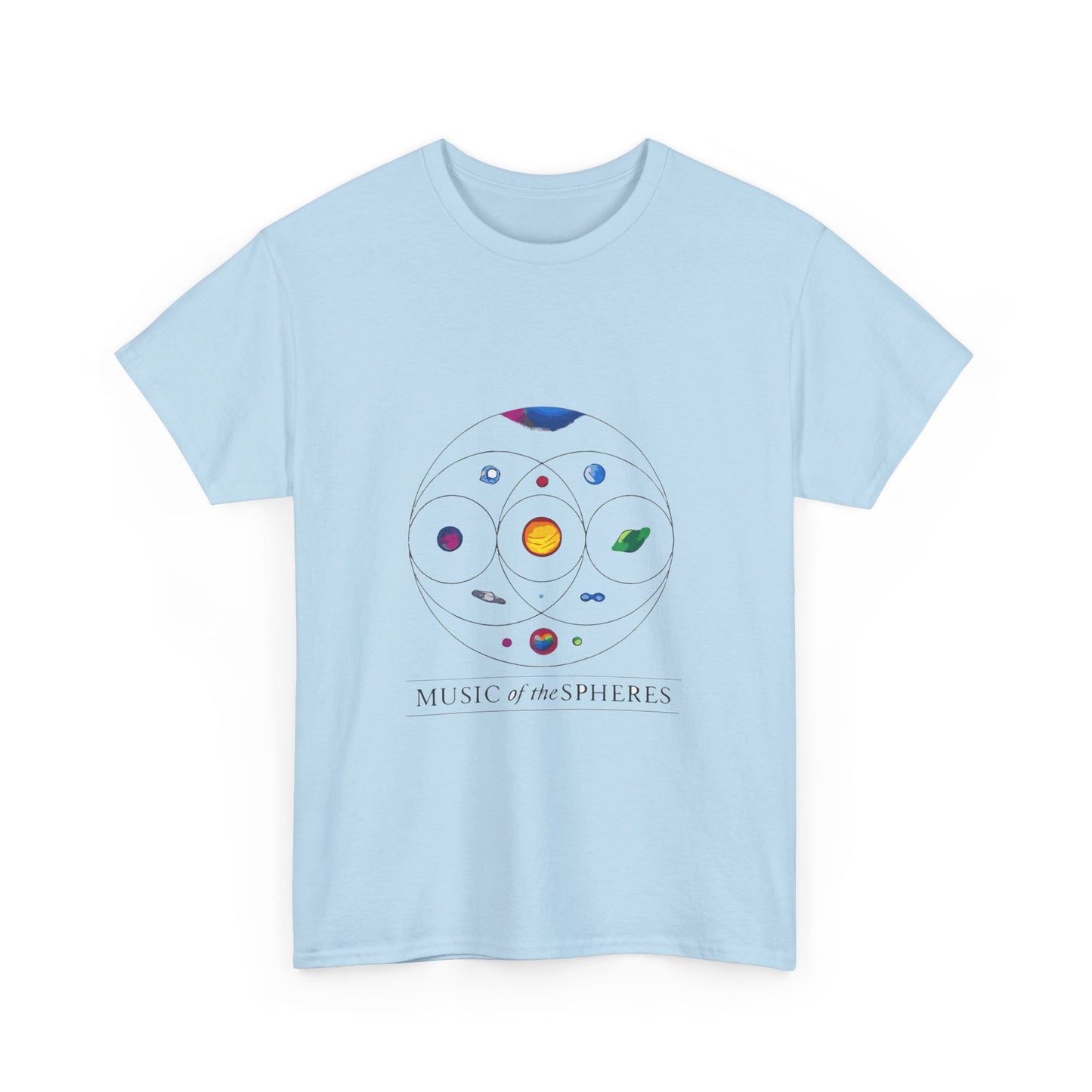 Colorful Planetary Orbit Diagram Unisex Cotton Tee Printify