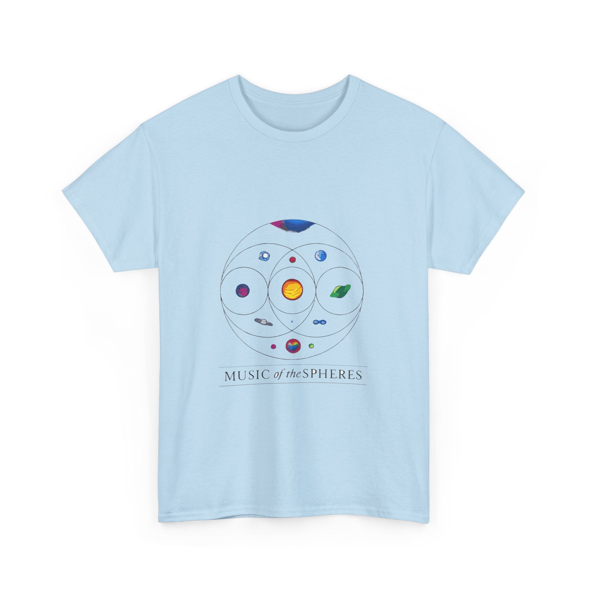 Colorful Planetary Orbit Diagram Unisex Cotton Tee Printify