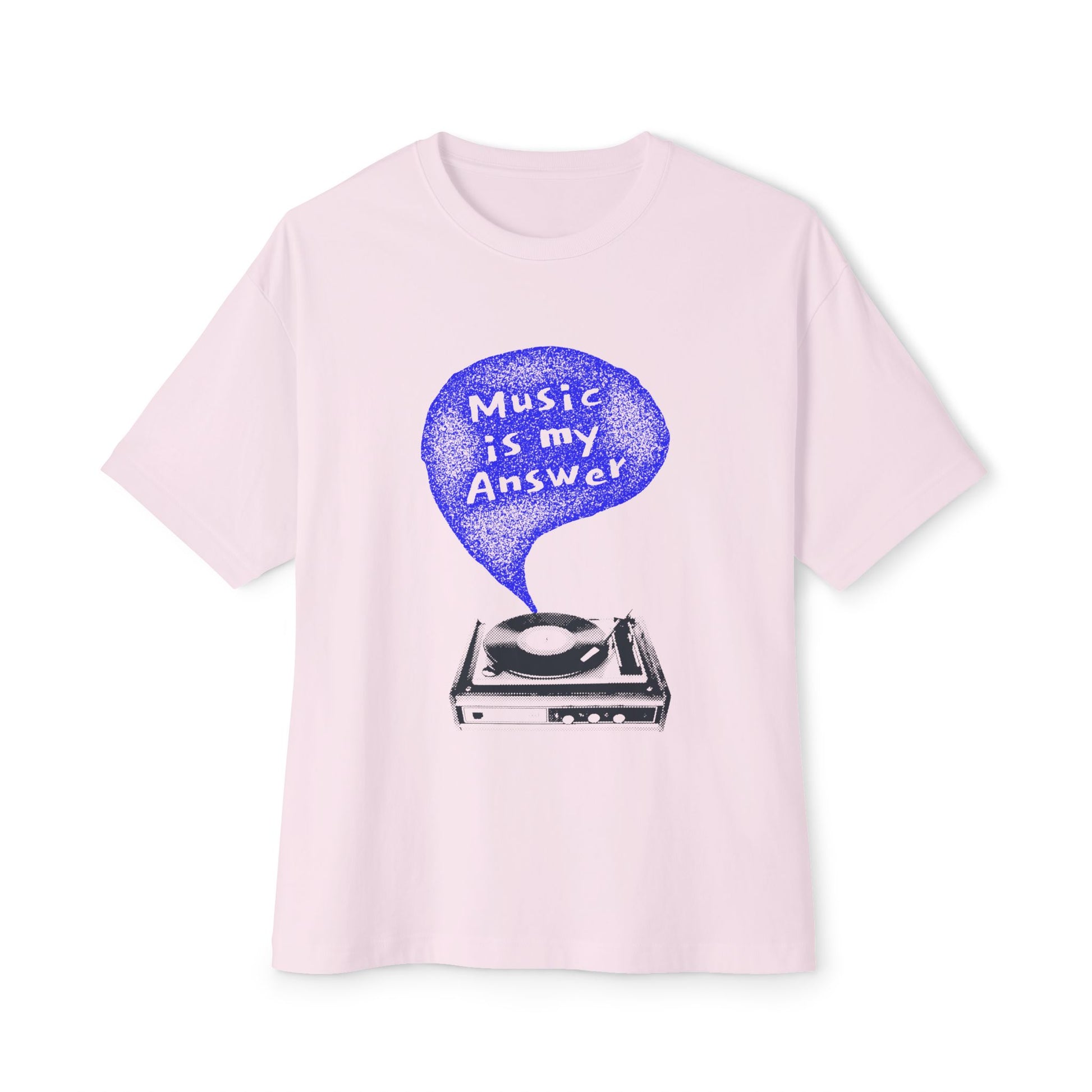 Music Is My Answer Unisex oversized Boxy Tee - snazzymerch