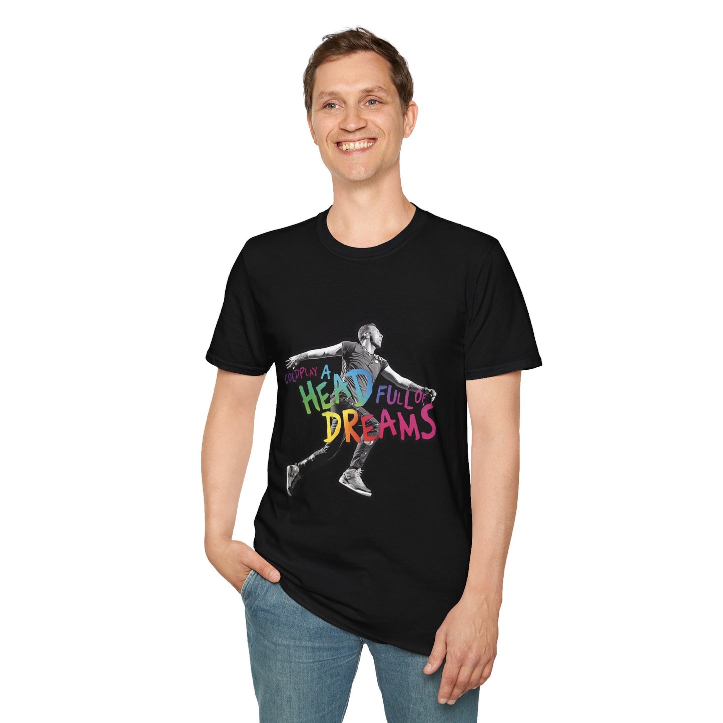Unisex Softstyle T-Shirt Inspired by Coldplay A Head Full of Dreams Chris Printify