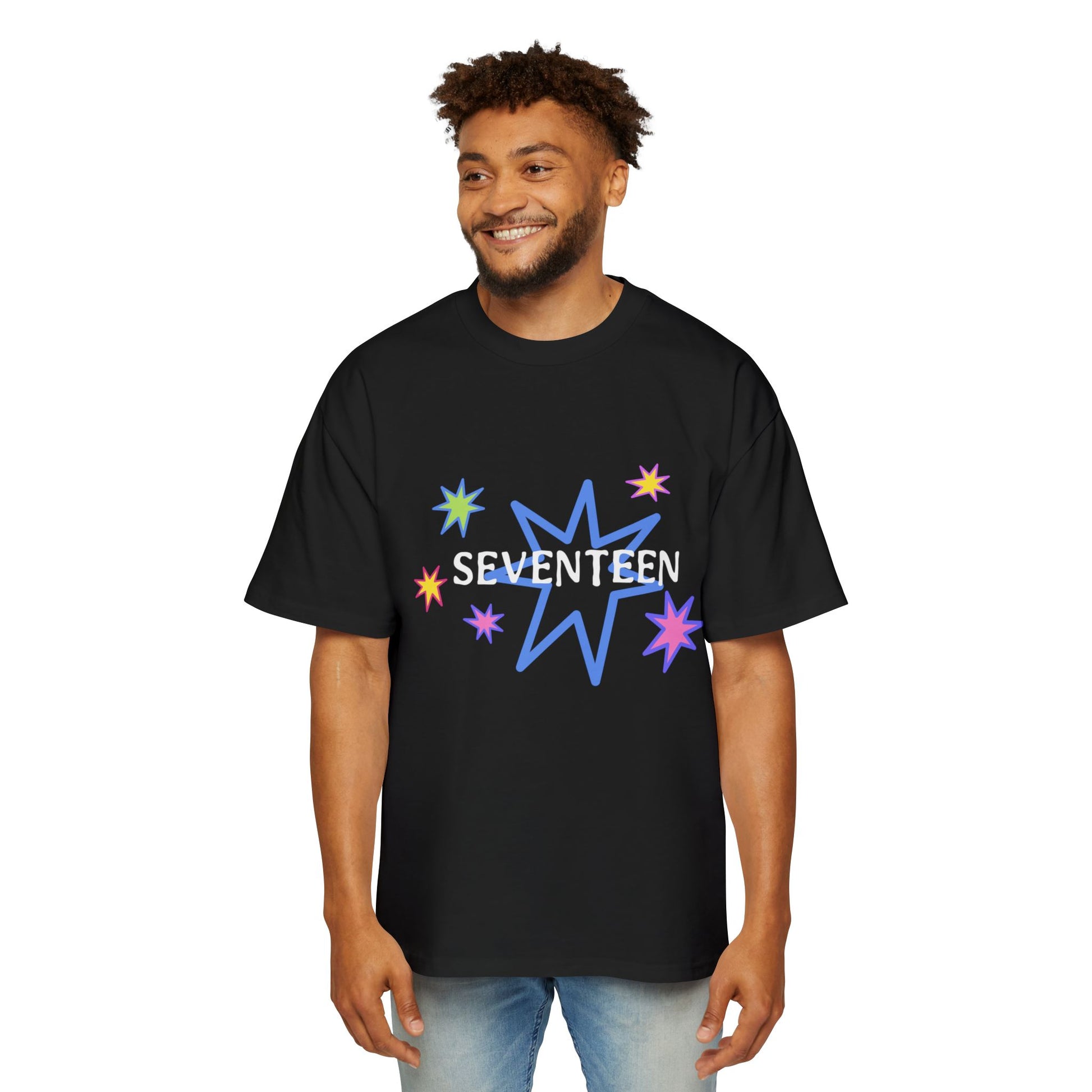 Starlight Seventeen Men's Heavy Oversized Tee - snazzymerch