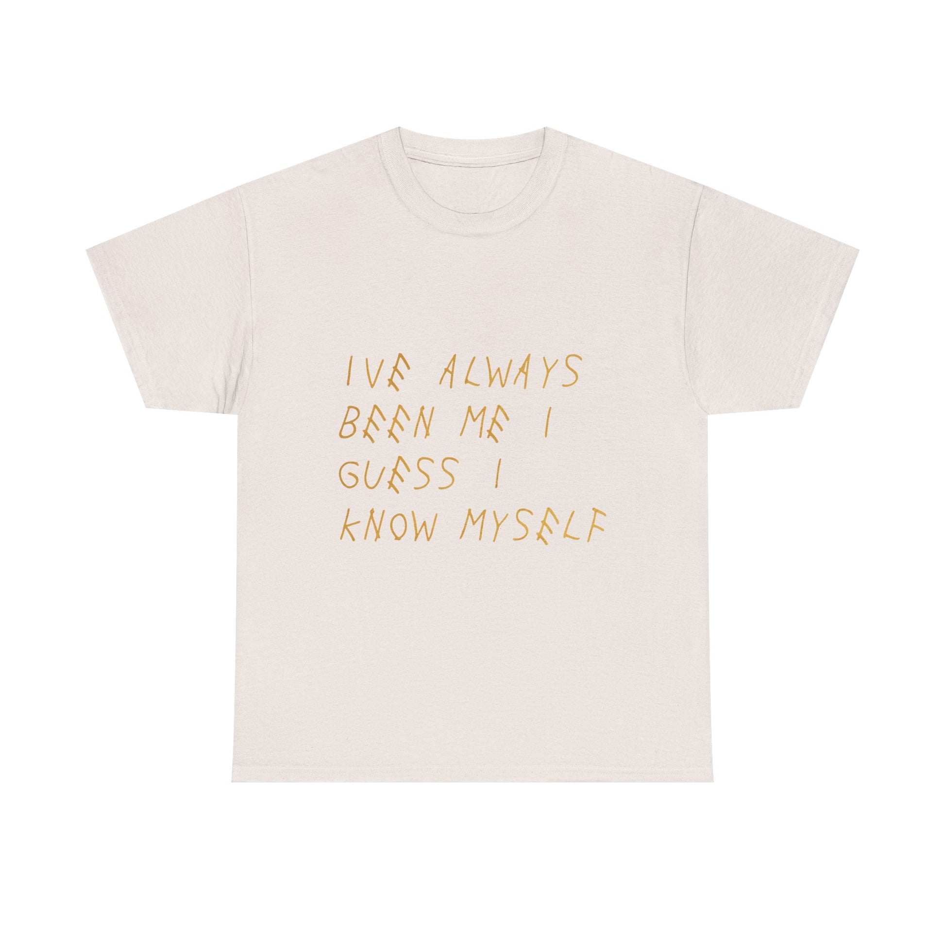 Know Myself Lyric Script Heavy Cotton Tee Printify