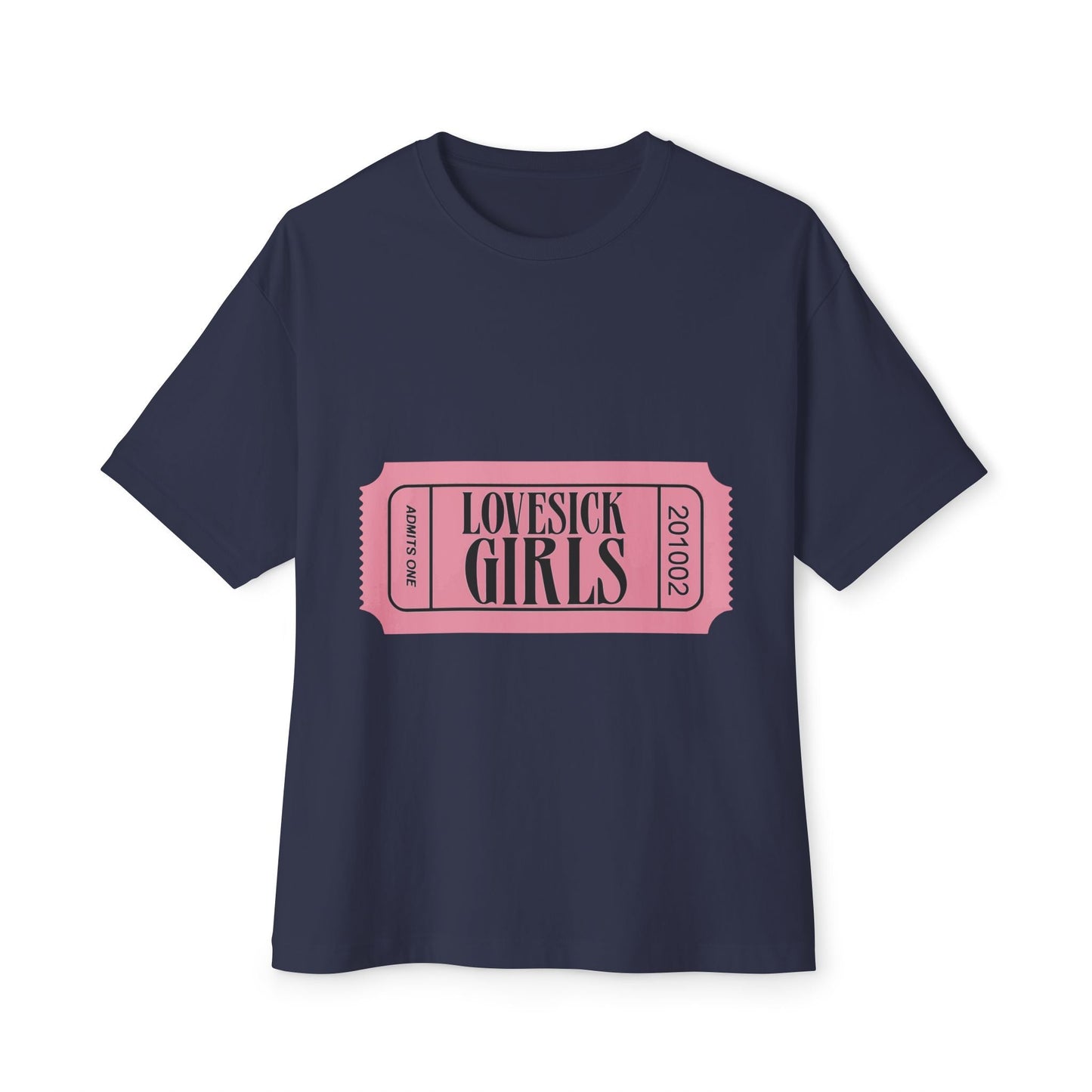 Lovesick Girls Ticket – Oversized Boxy Tee Printify