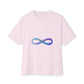 Cosmic Infinity Loop Unisex Oversized Boxy Tee Printify