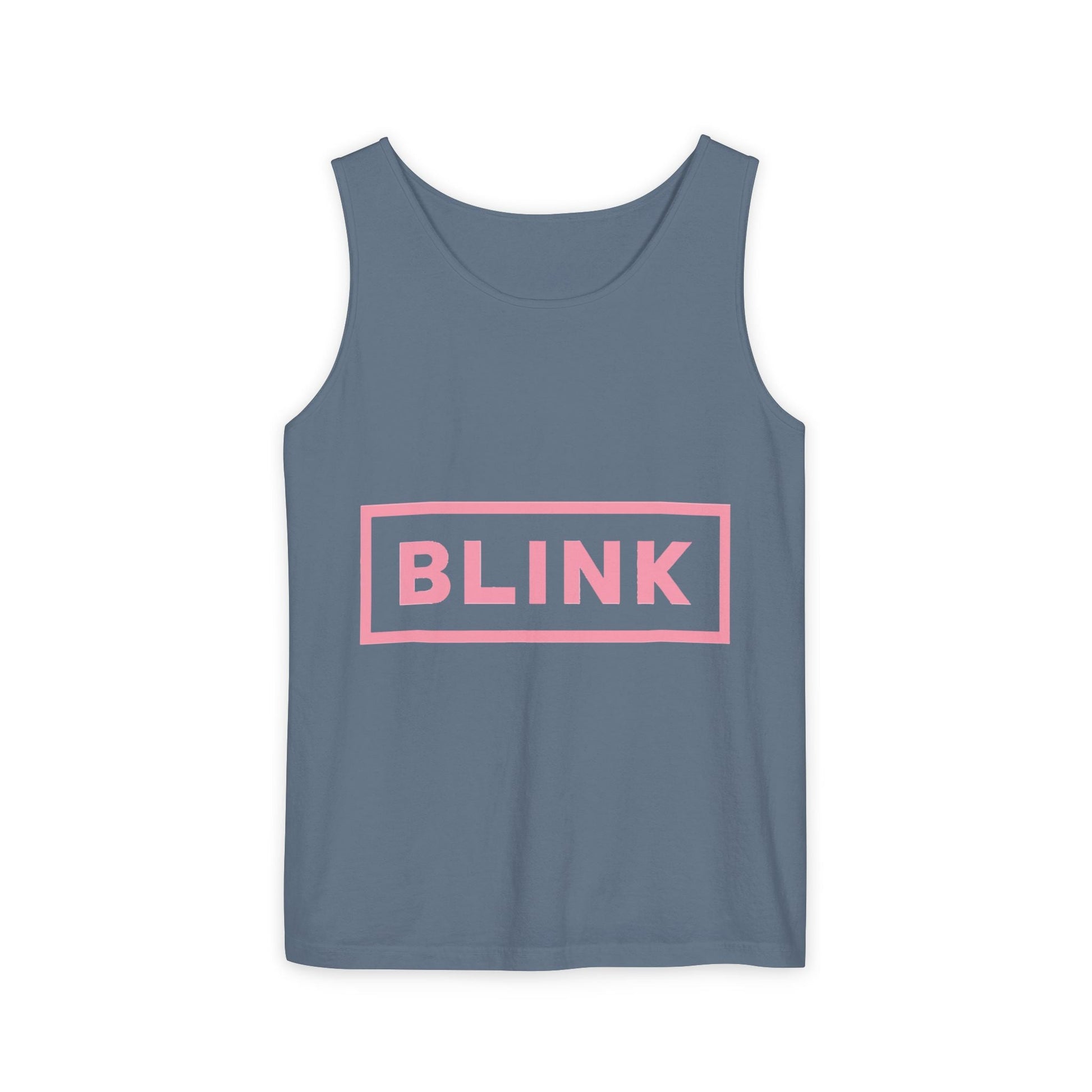 Minimal BLINK Logo – Dyed Tank Top Printify