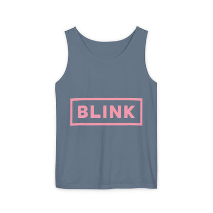 Minimal BLINK Logo – Dyed Tank Top Printify