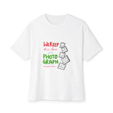 White Paw Print Oversized Boxy Tee Printify