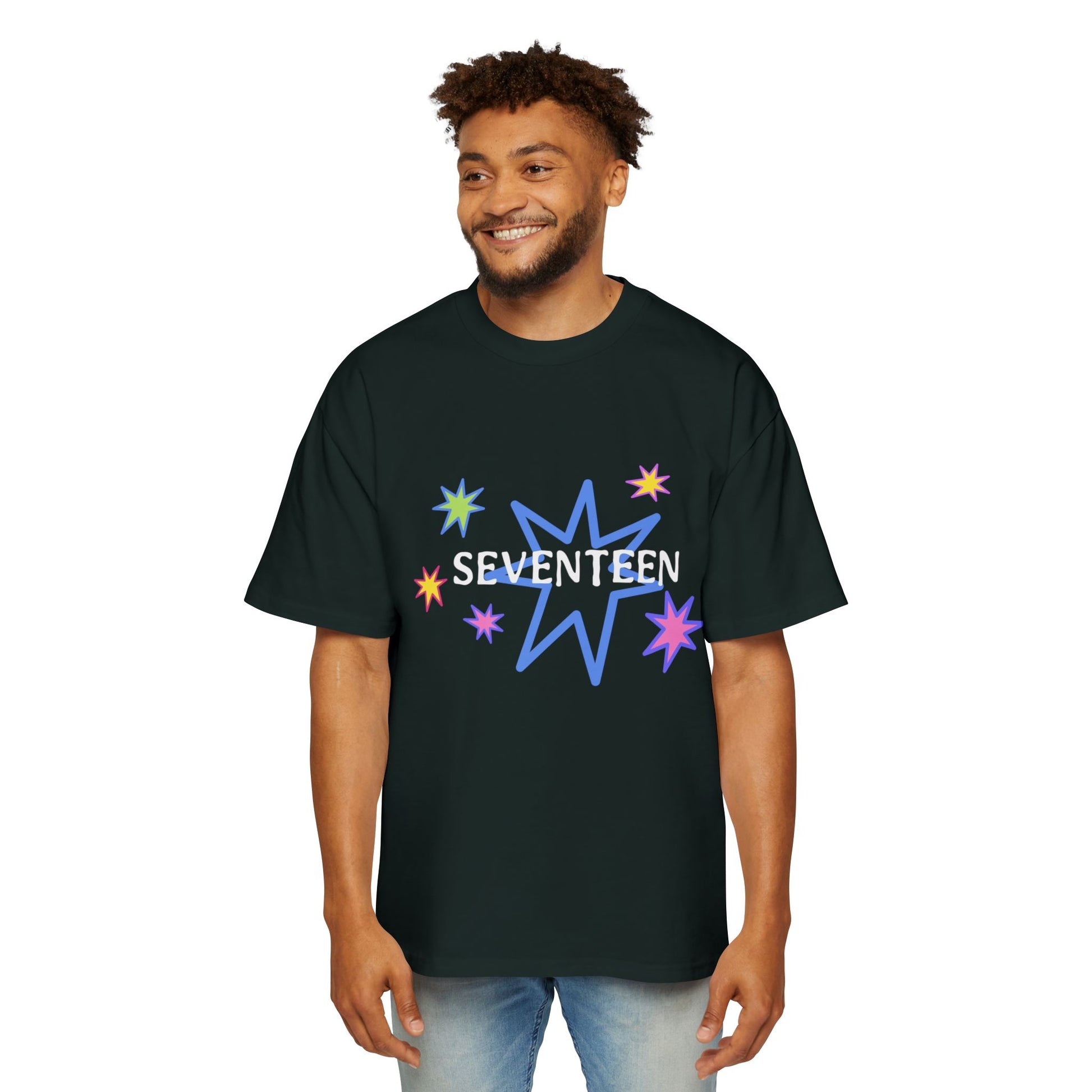 Starlight Seventeen Men's Heavy Oversized Tee - snazzymerch