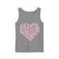 Born Pink Heart Typography – Dyed Tank Top Printify