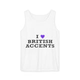 I Love British Accents-Dyed Tank Top Printify