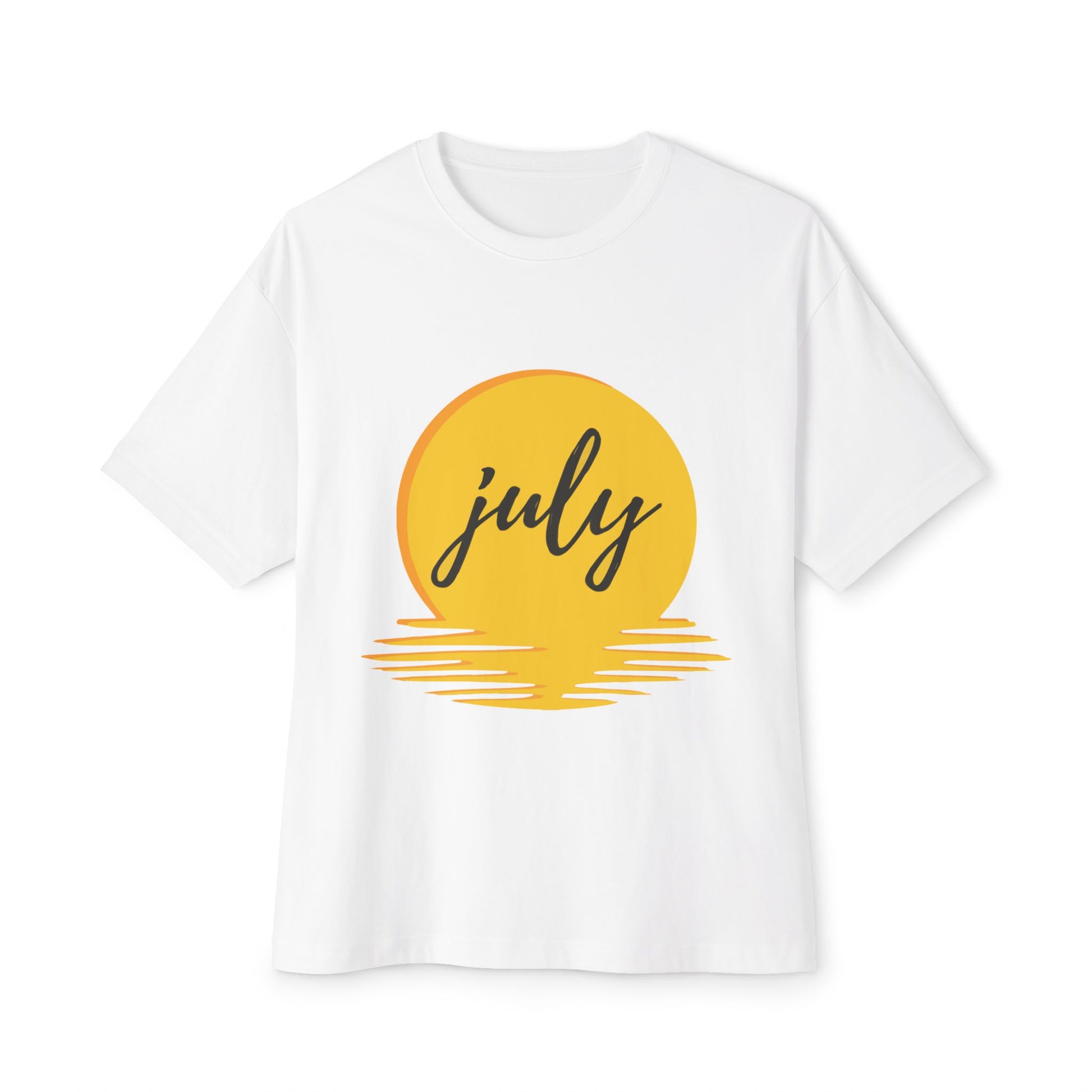 July Sun Graphic Unisex Oversized Boxy Tee - snazzymerch