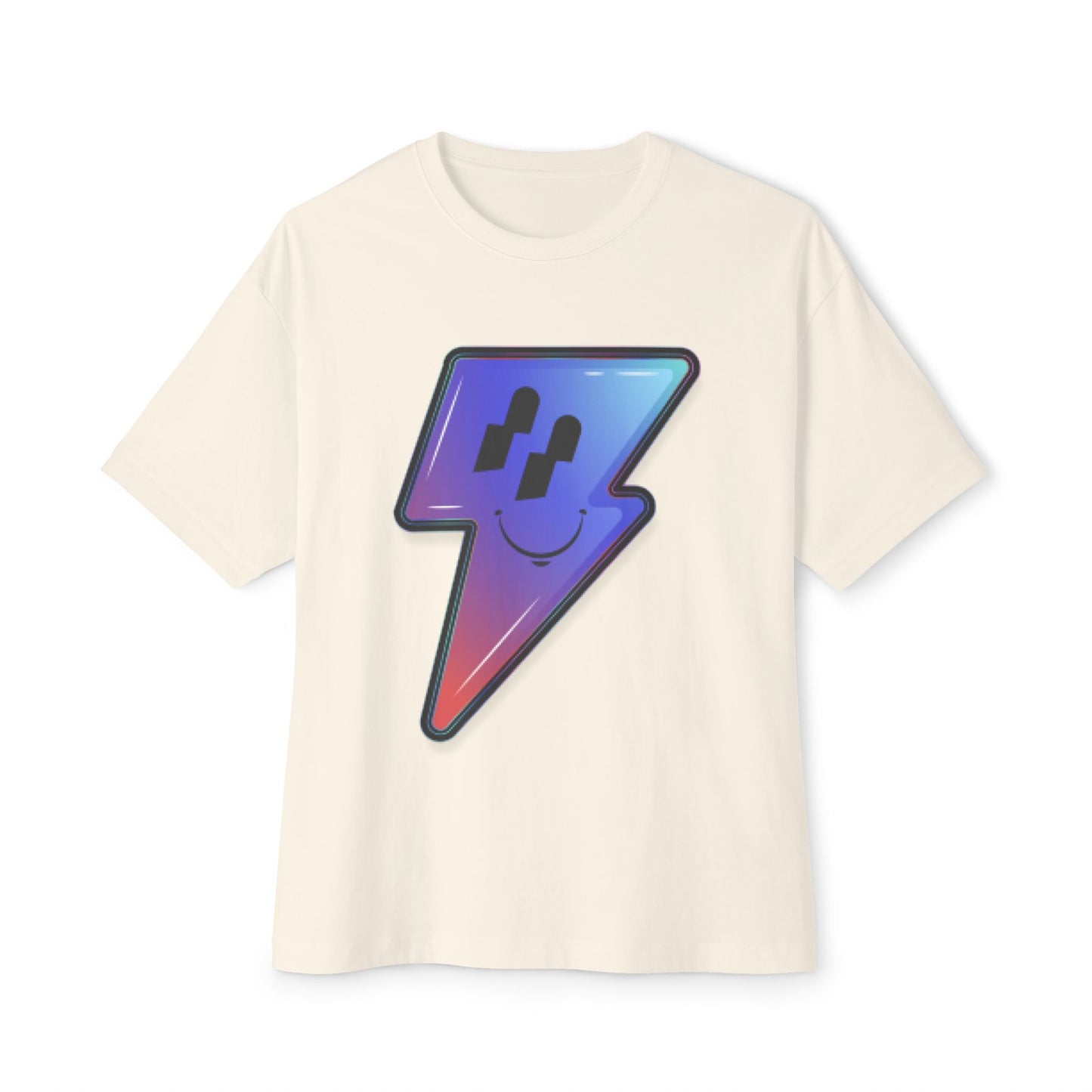 Smiley Charge Pop Unisex Oversized Boxy tee Printify