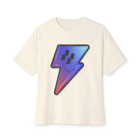 Smiley Charge Pop Unisex Oversized Boxy tee Printify