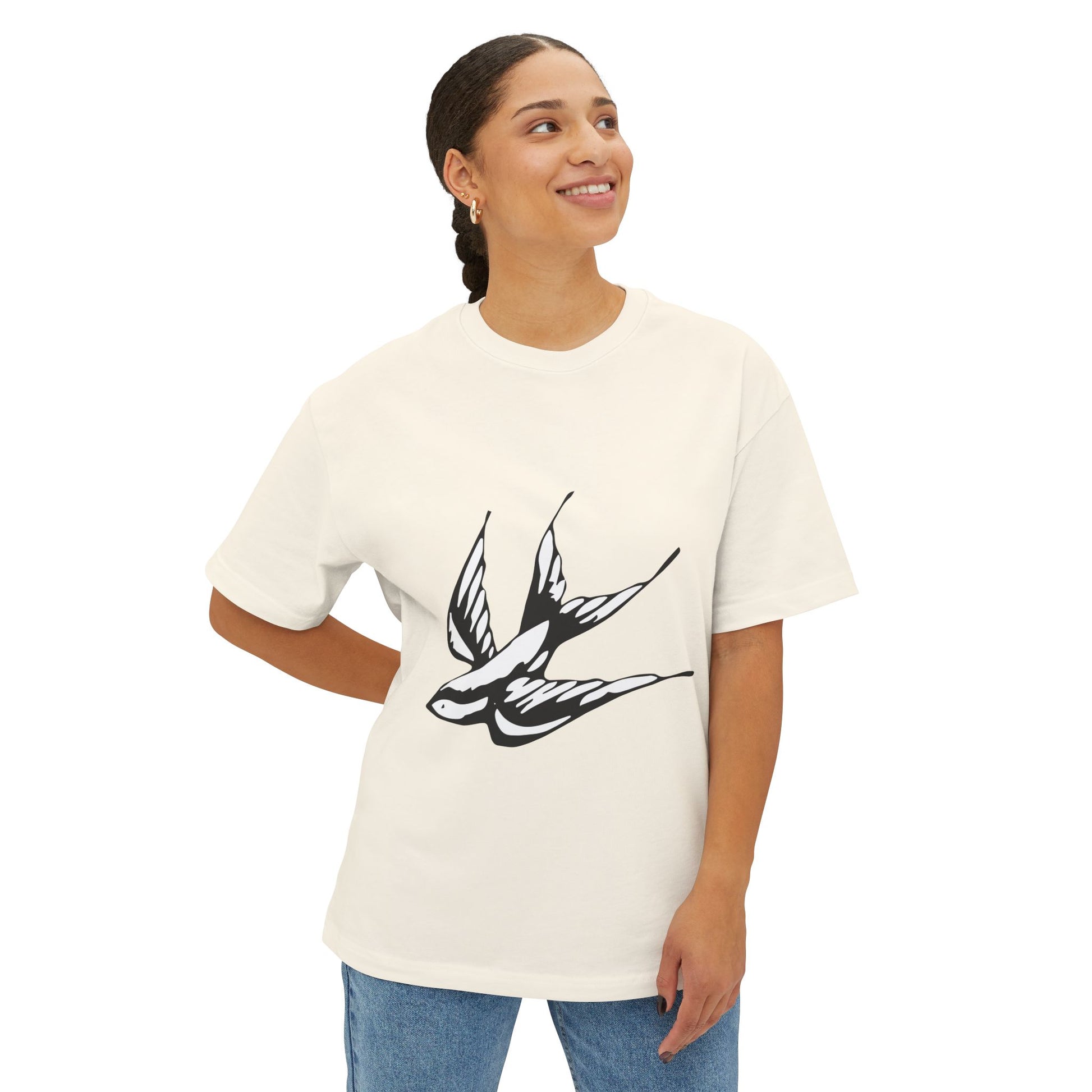 Flight Marked Unisex Oversized Boxy Tee Printify