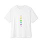 Rainbow Lunar Phases Unisex Oversized Boxy Tee Printify