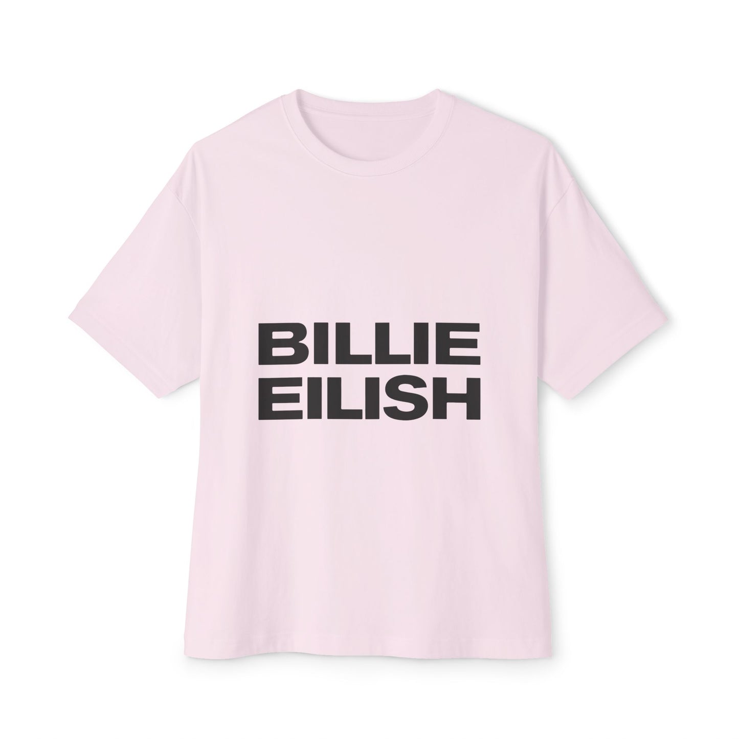 Billie Eilish Inspired Oversized T-Shirt – Stacked Glow Text Edition Printify