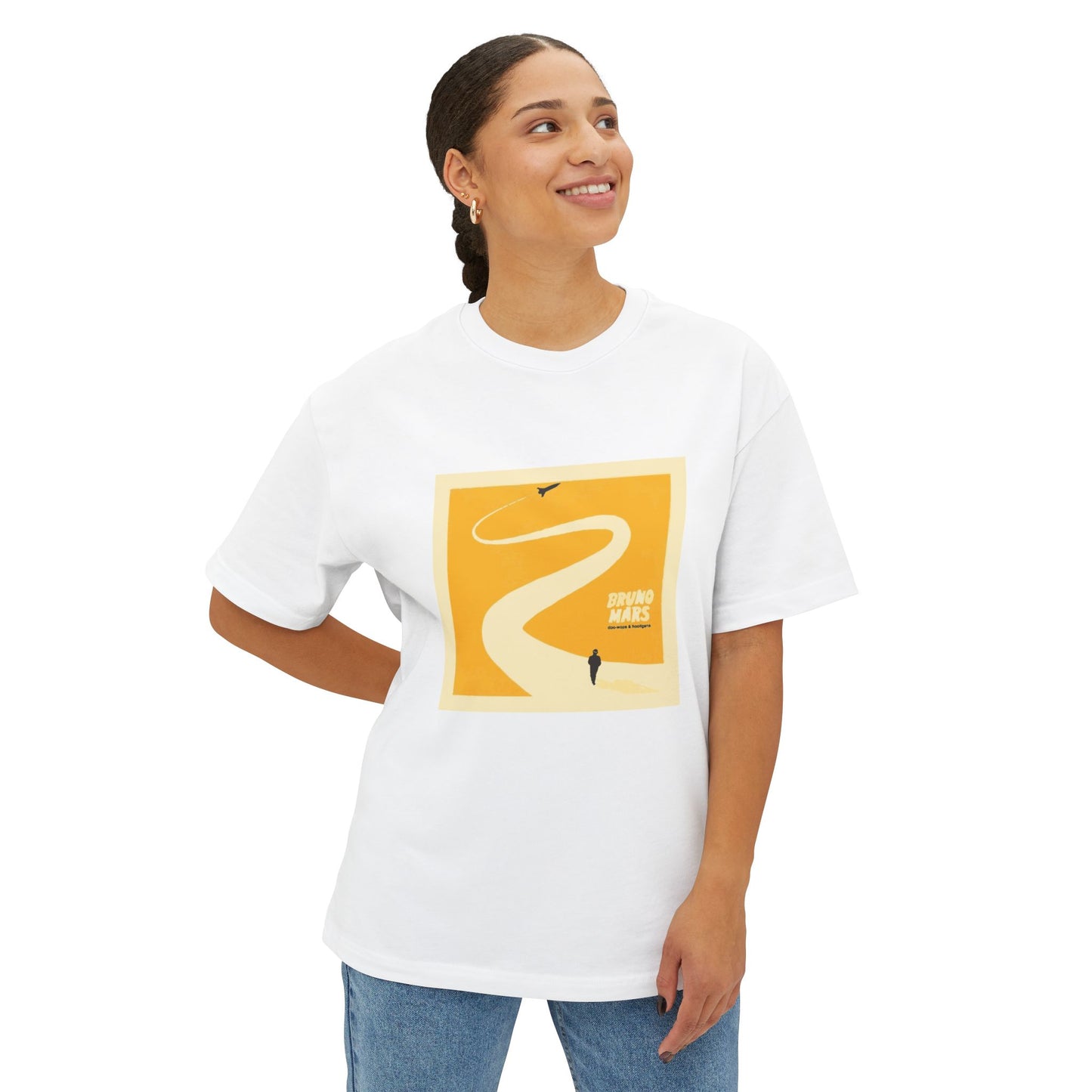 Sunset Trail Vibes Unisex Oversized Boxy Tee Printify
