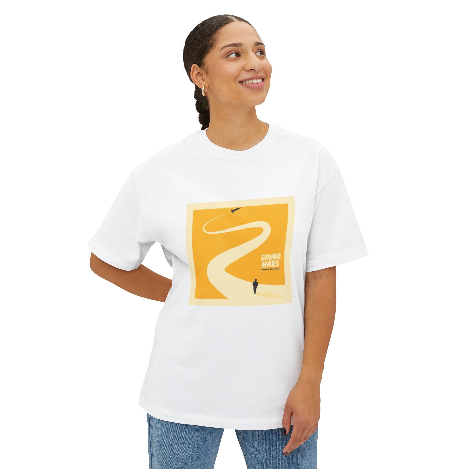 Sunset Trail Vibes Unisex Oversized Boxy Tee Printify