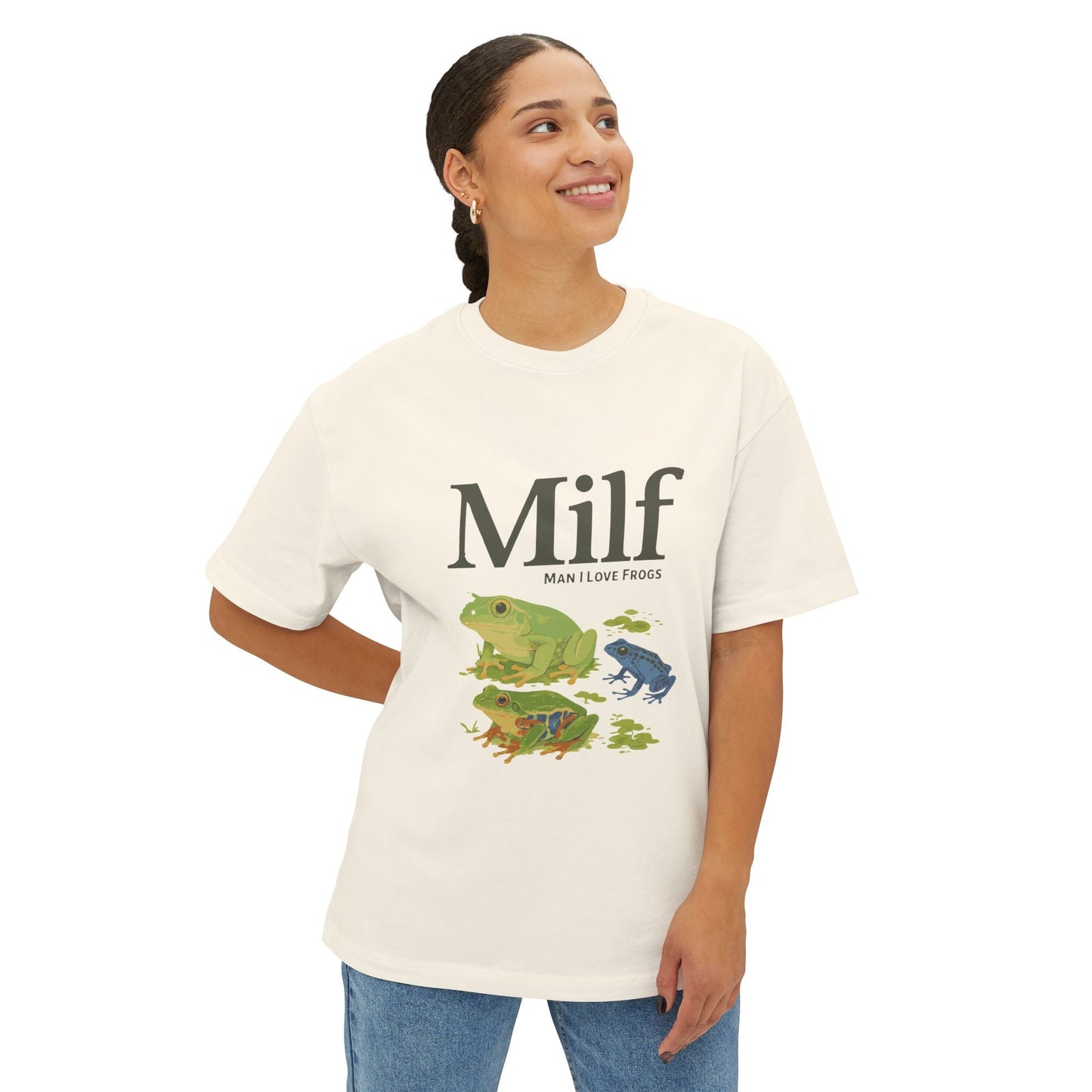 Unisex Oversized Tee – Snazzy Funny Milf Edition Printify