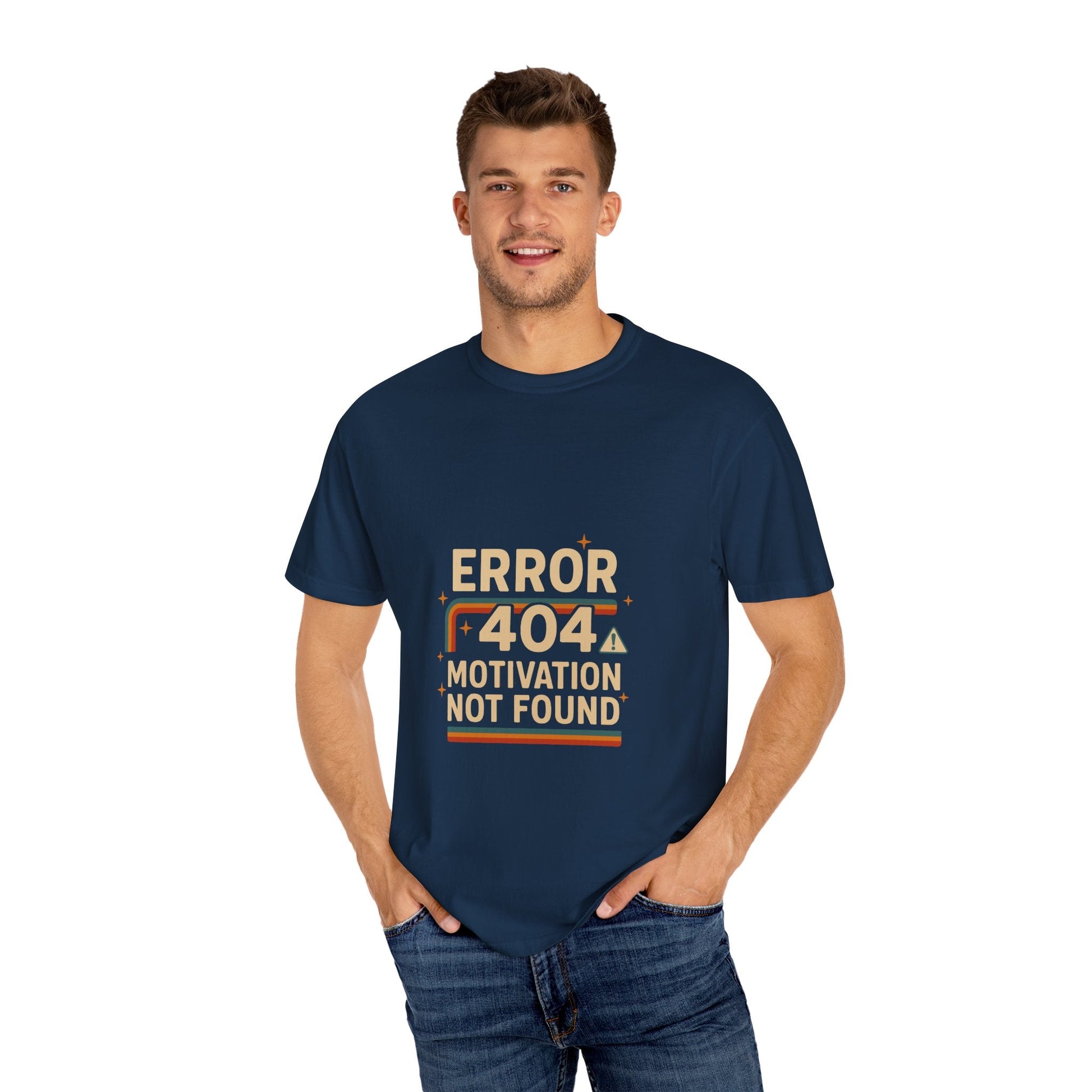 Unisex Garment-Dyed T-shirt – Snazzy Error 404 Edition Printify