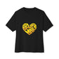 Loud Love Retro Heart Unisex Oversized Boxy Tee Printify