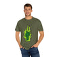 Billie Eilish Inspired Dyed T-shirt – Green Flame Icon Edition Printify