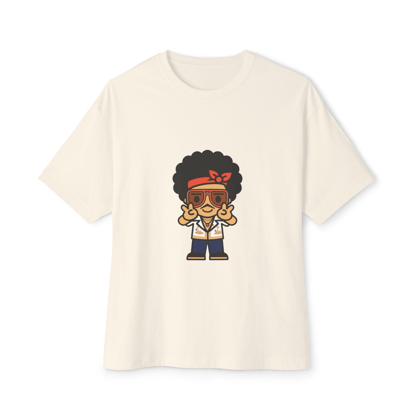 Afro Disco Mood Unisex Oversized Boxy Tee Printify