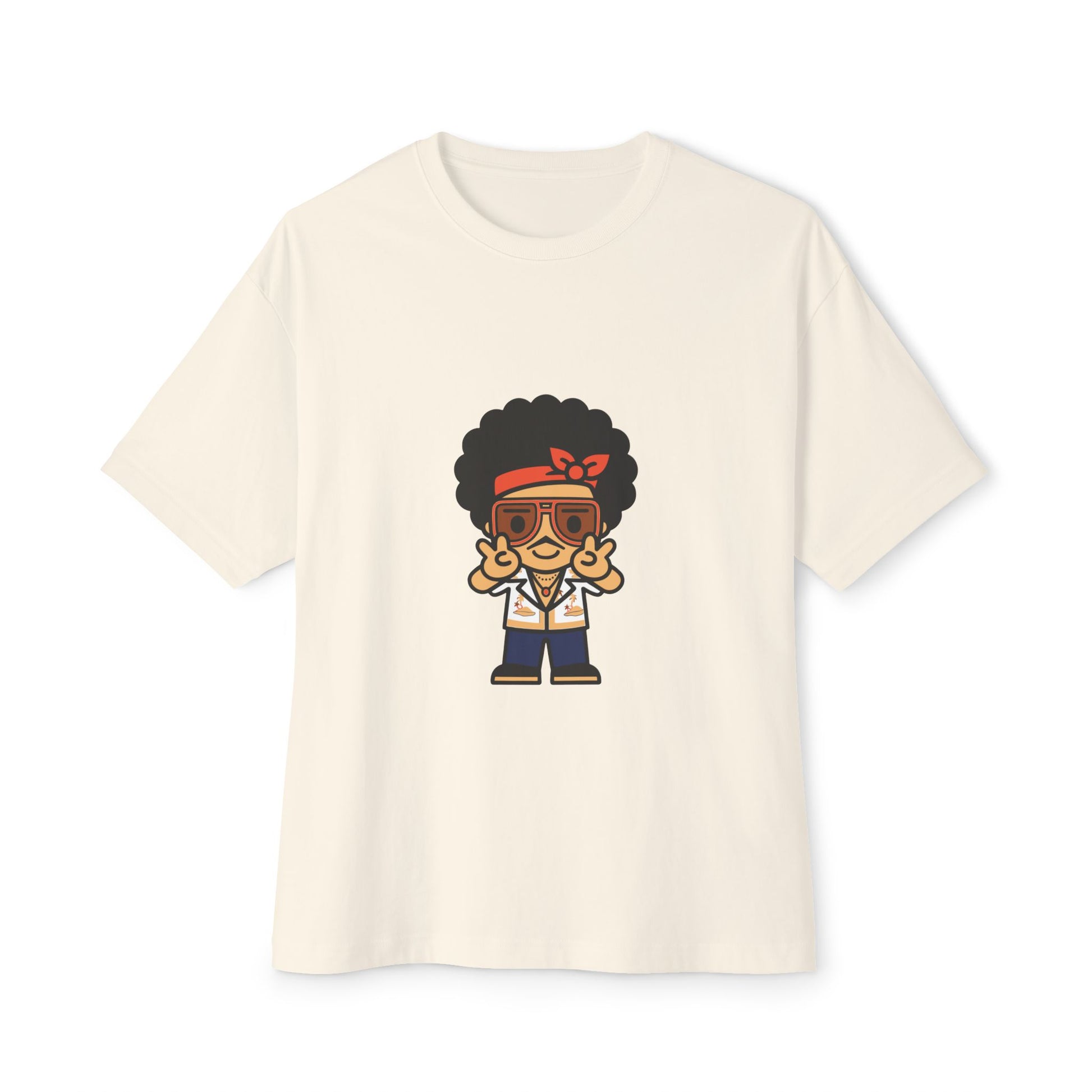 Afro Disco Mood Unisex Oversized Boxy Tee Printify