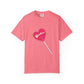 Pink Heart Lollipop Unisex Garment-Dyed T-shirt - snazzymerch
