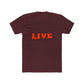 Retro Live Lettering Print Unisex Cotton Tee - snazzymerch
