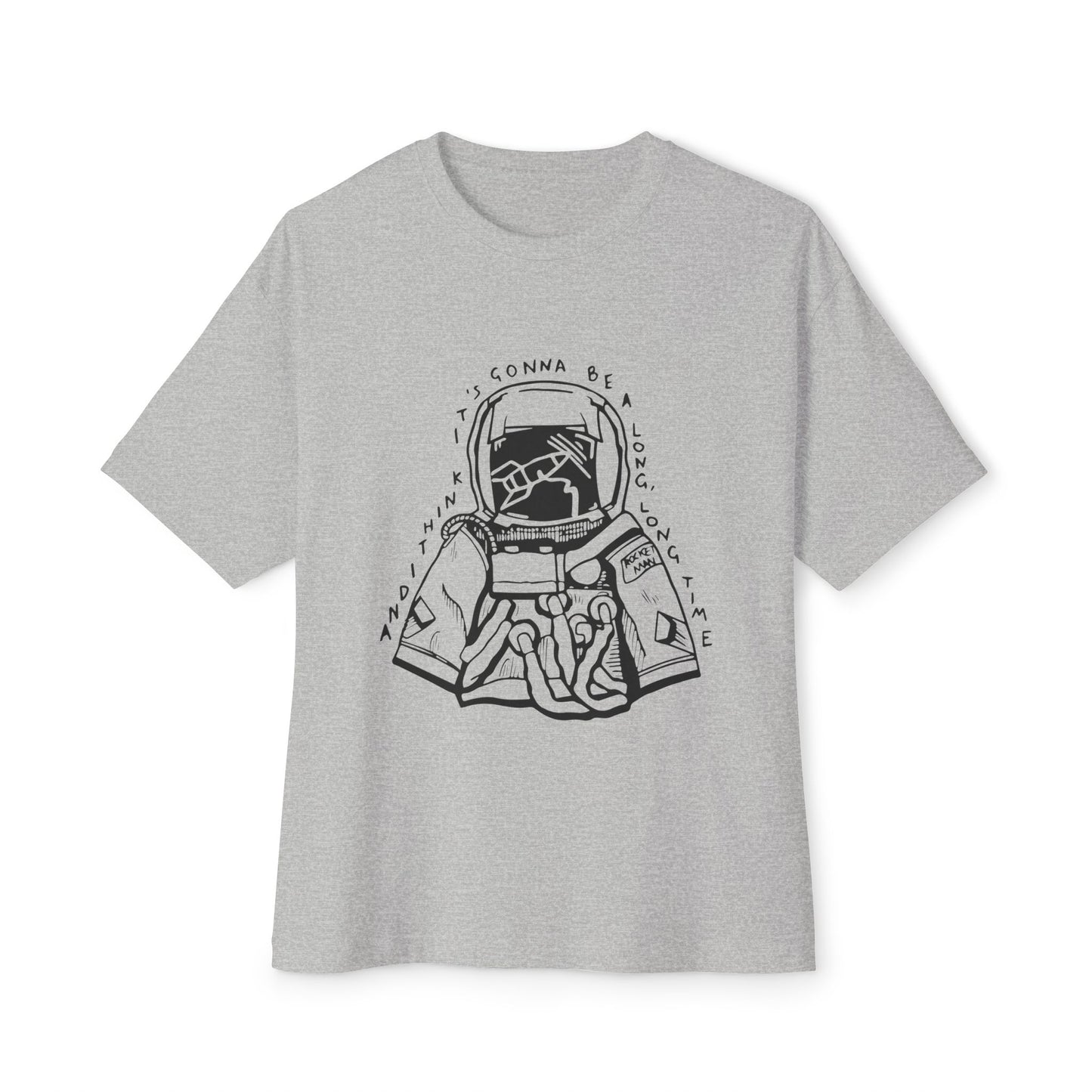 Outline Face Design Unisex Oversized Boxy Tee - snazzymerch