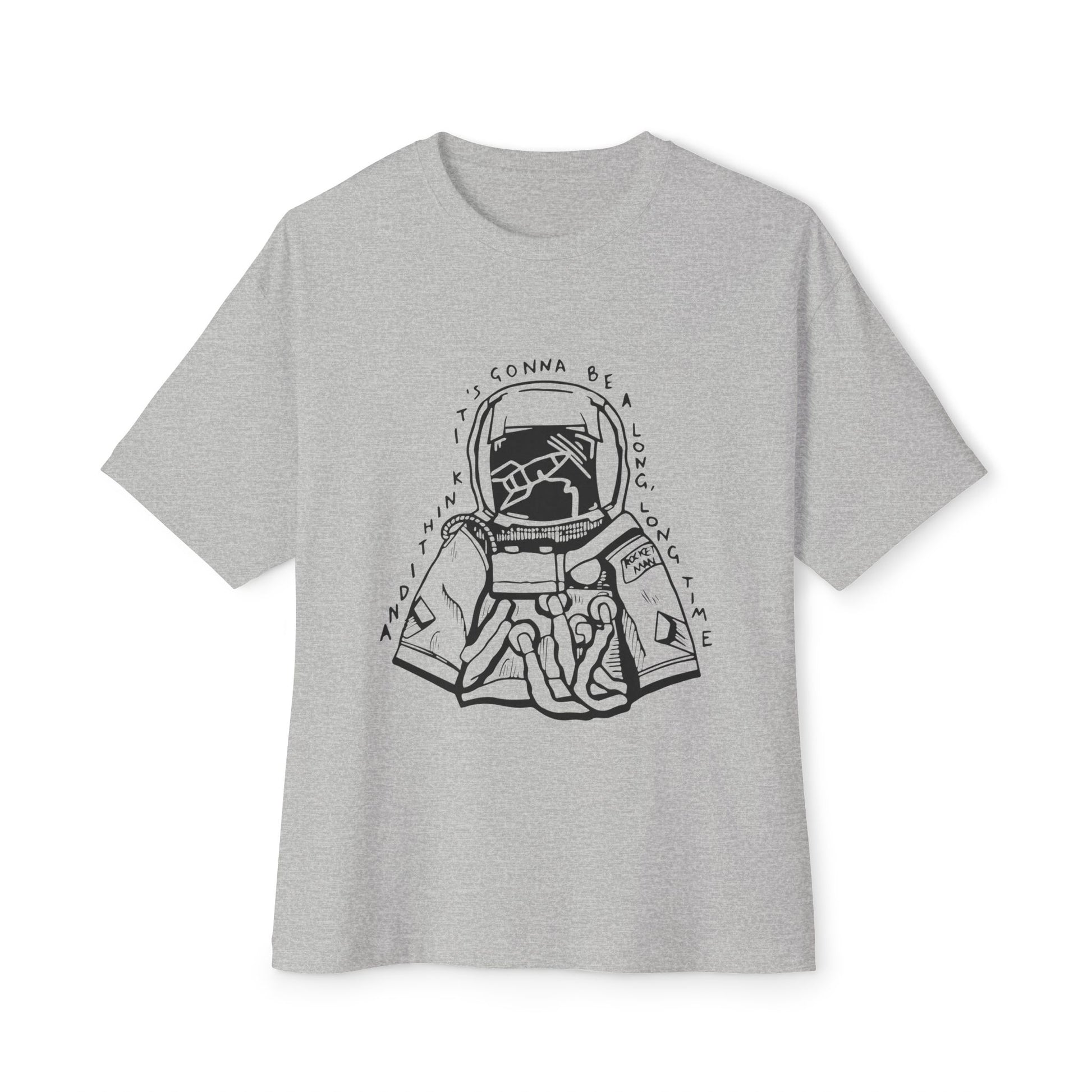 Outline Face Design Unisex Oversized Boxy Tee - snazzymerch