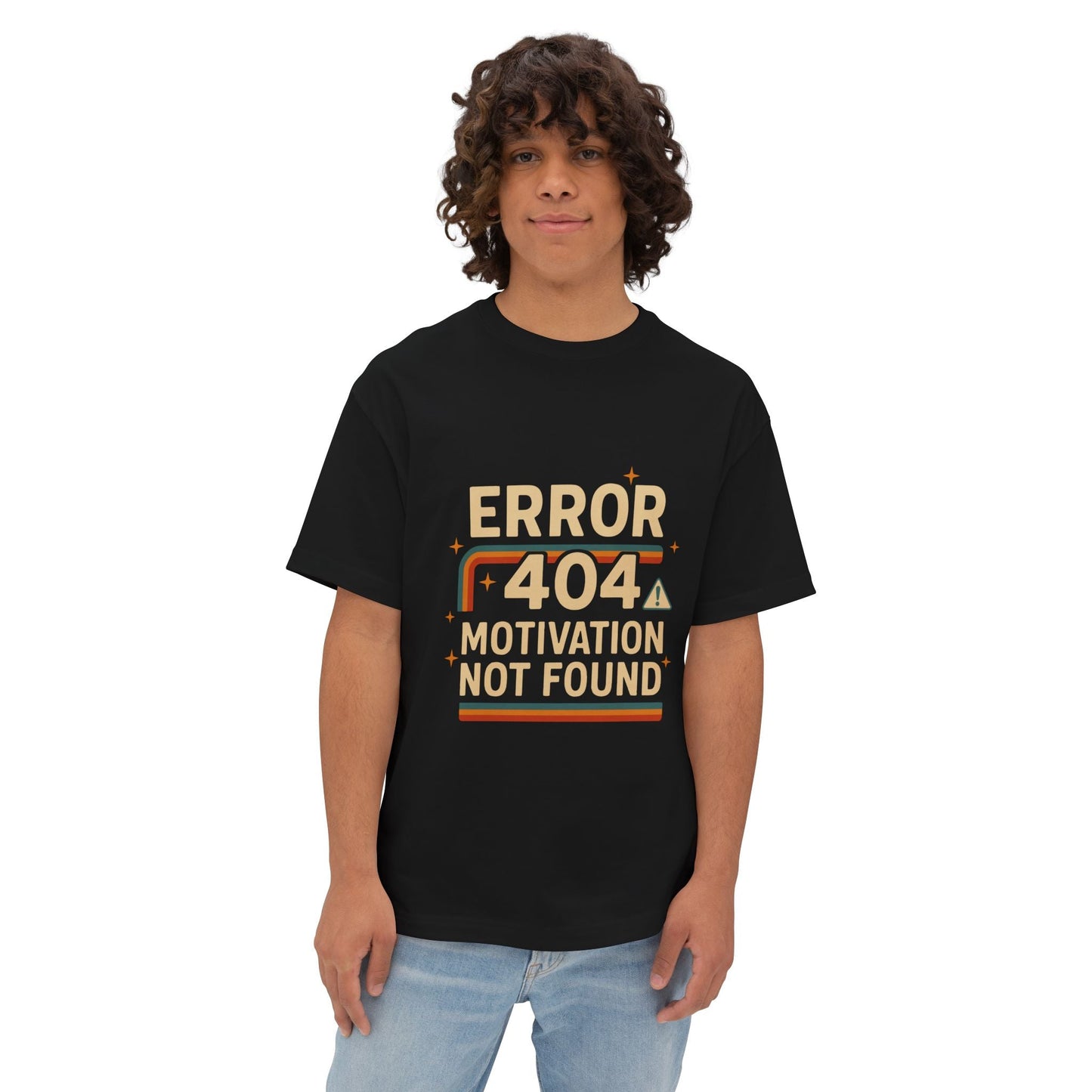 Unisex Oversized Tee – Snazzy Error 404 Edition Printify