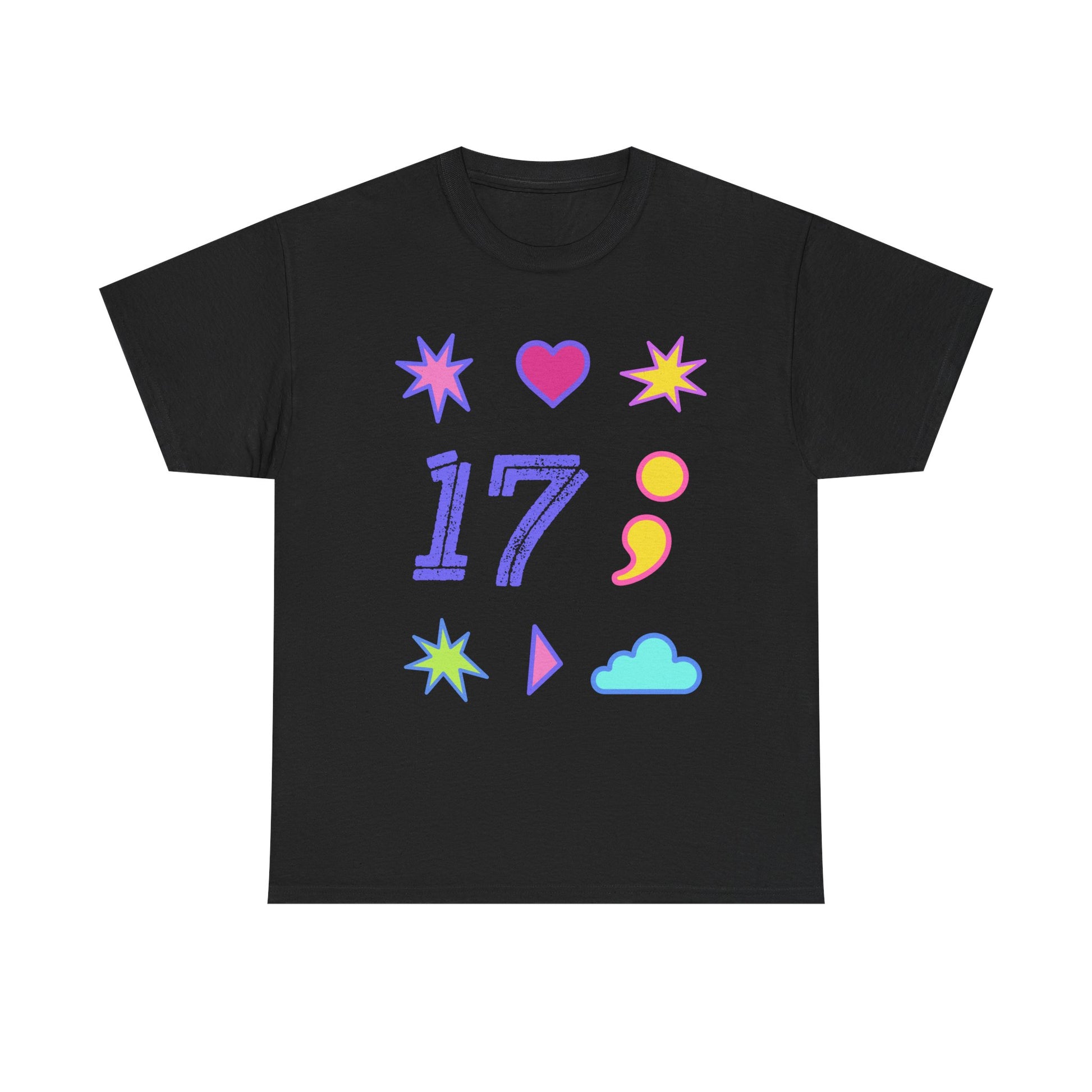 Symbols of 17 Aesthetic Unisex Heavy Cotton Tee - snazzymerch